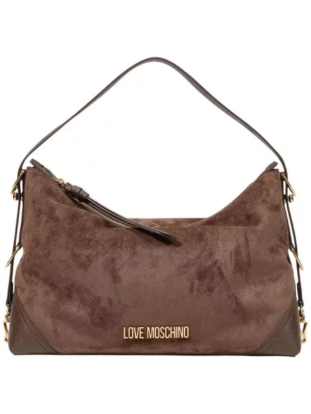Geantă Love Moschino din piele maro
