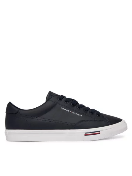 Tommy Hilfiger Tenis superge Vulc Core Rwb Long Lace Lth Mornarsko modra
