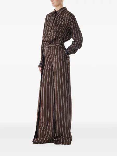 Pantaloni Jason Wu Collection cu dungi maro