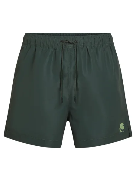 Karl Lagerfeld Kratke hlače za surfanje Kameo temno zelena