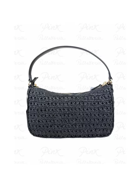 Torebka hobo Twinset skórzana czarna