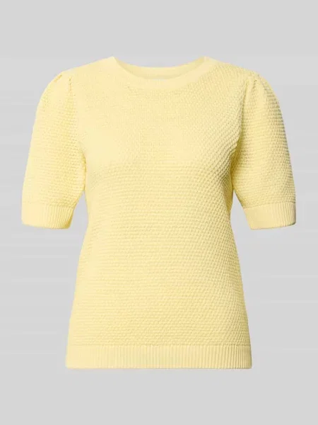 T-shirt w optyce dzianiny krój slim fit model Vidalo' Vila