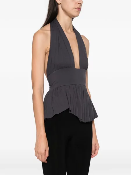 Top Gimaguas cu gât halter gri