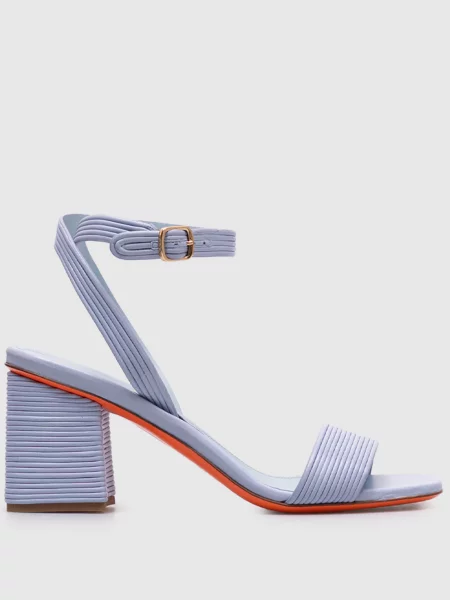 Шкіряні босоніжки Santoni блакитні