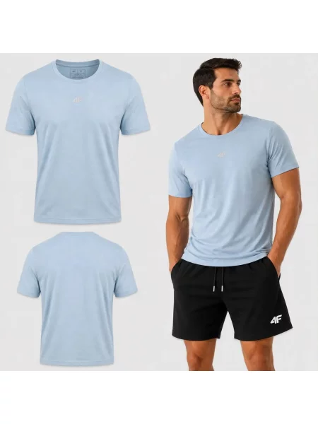 KOSZULKA NA CO DZIEŃ T-SHIRT 4F KOLEKCJA LIMITOWANA niebieska