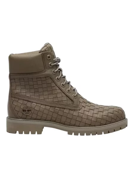 Botki Timberland sznurowane skórzane zielone