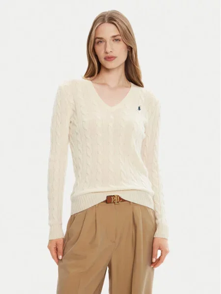 Polo Ralph Lauren Sweter Écru beżowy