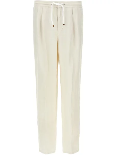Pantaloni Brunello Cucinelli de in alb