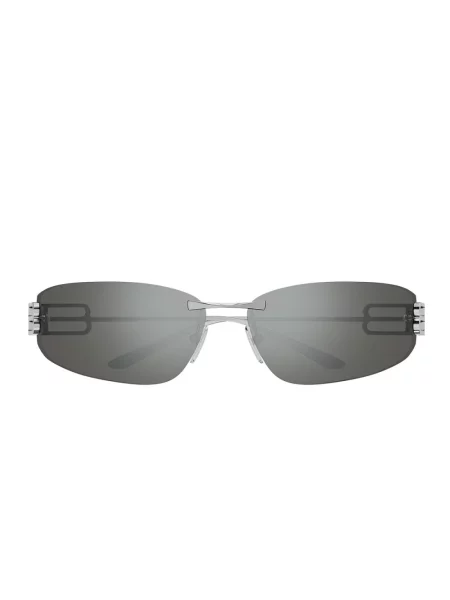 Lniane okulary przeciwsłoneczne Balenciaga szare