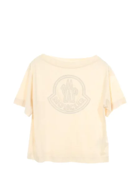 Tricou Moncler cu decolteu barcă cu autograf