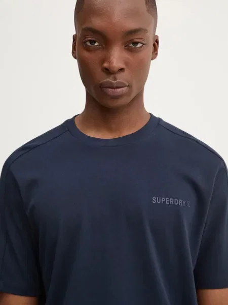 Тениска Superdry с принт тъмносиньо