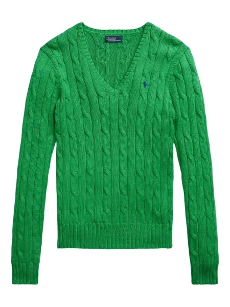 Șapcă Polo Ralph Lauren cu decolteu în V cu autograf în carouri albastru