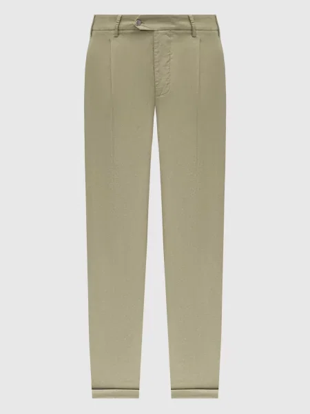 Штани з льоном Capobianco зелені