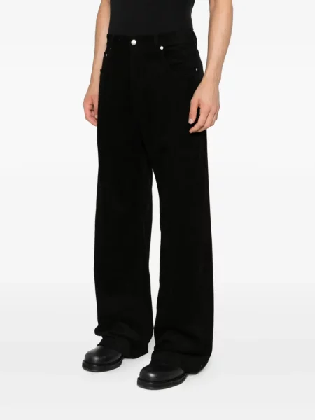 Pantaloni Rick Owens de catifea cord negru