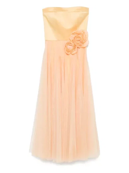 Sukienka Parlor w kwiatki pomarańczowa