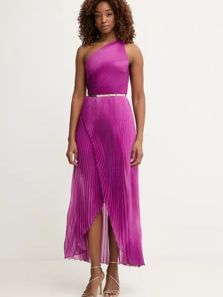 Simona Corsellini rochie plisată violet