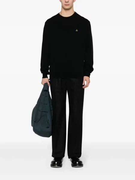 Siuvinėtas megztinis Vivienne Westwood juoda