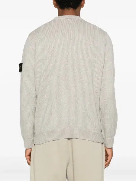Пуловер Stone Island с кръгло деколте камъни сиво