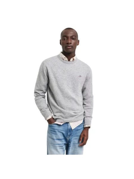 Sweter Gant wełniany szary