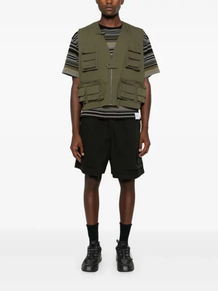 Pantaloni scurți Nike tricotate alergare cu broderie gri