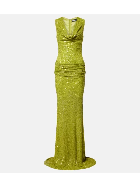 Rochie David Koma drapată verde