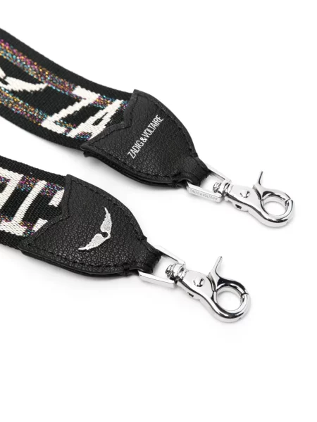 Jacquard remenčić torbica Zadig&voltaire s autogramom crna