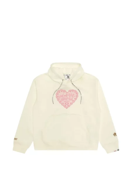 Суичър с качулка Aape By *a Bathing Ape® с принт с дантела със сърца