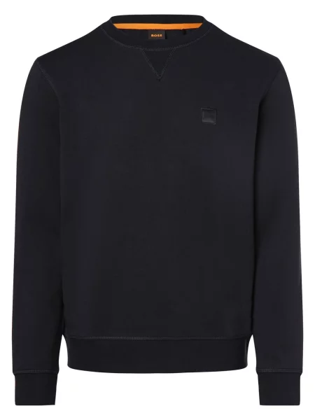 Bluza z detalem z logo model ‘Westart’ Boss Orange niebieska