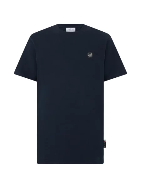 Tricou Philipp Plein cu broderie albastru