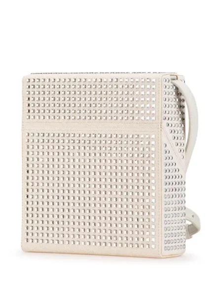 Křišťálová plátěná crossbody kabelka Bottega Veneta Pre-owned hnědá