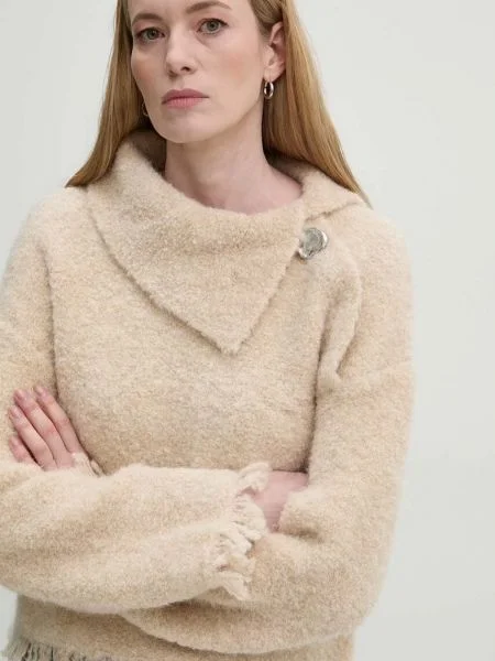 Day Birger et Mikkelsen pulover Gillian Luxe Boucle femei călduros cu turtleneck bej