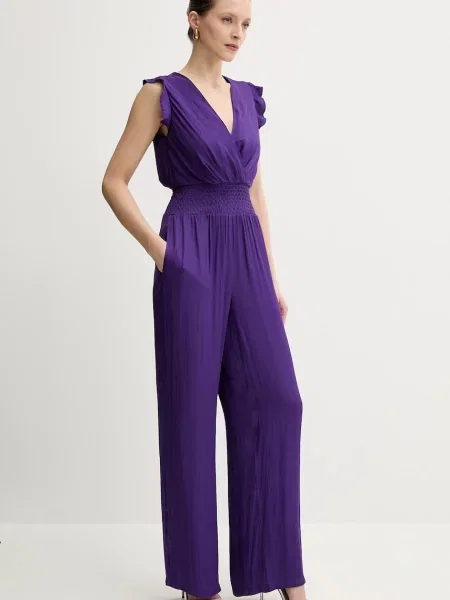 Комбінезон Morgan PWALLY декольте трикутник PWALLY фіолетовий