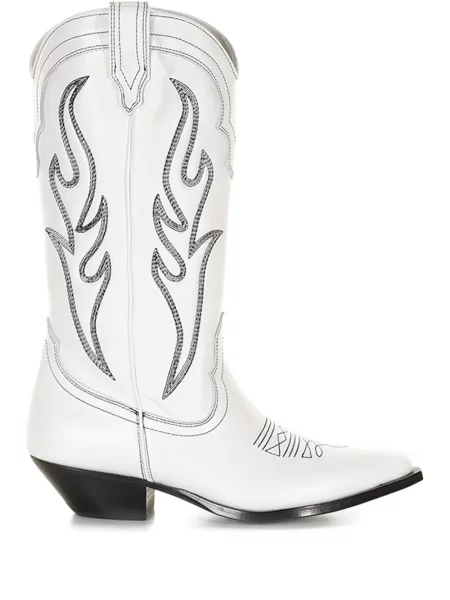Botine Sonora cowboy alb