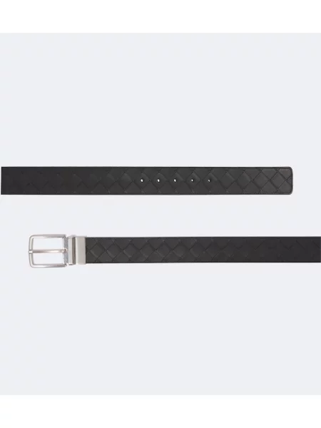 Cu centură curea Bottega Veneta din piele negru