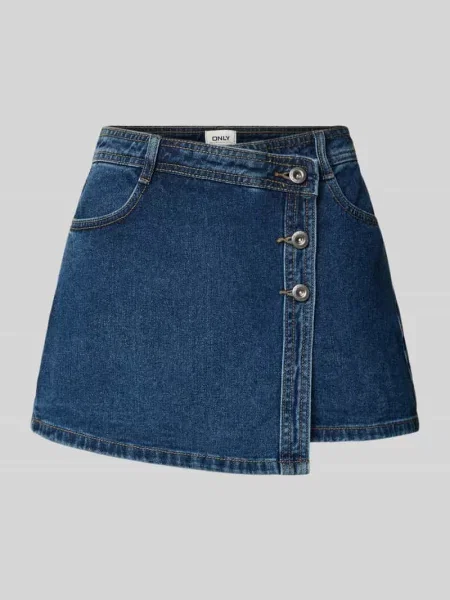 Spódnico-szorty jeansowe o kroju regular fit z czystej bawełny model LESLY' Only niebieskie