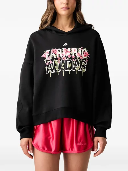 Trčanje remenčić hlače Adidas s cvjetnim printom smeđa