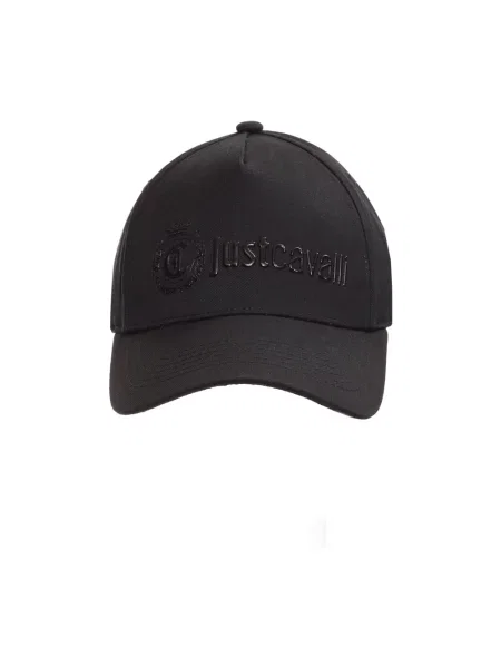 Czapka z daszkiem Roberto Cavalli z logo czarna