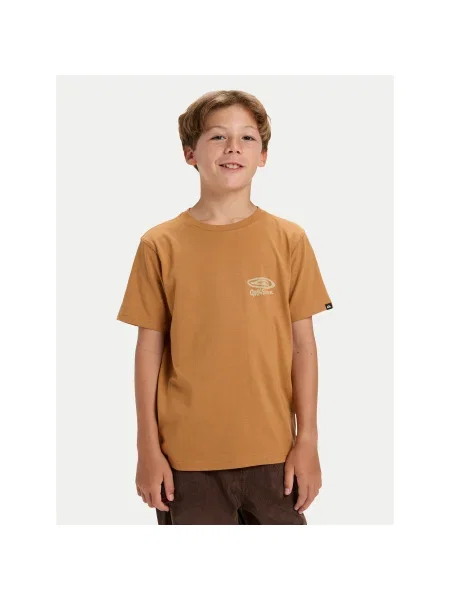 Quiksilver Póló Hw Snaky Ways Regular Fit barna