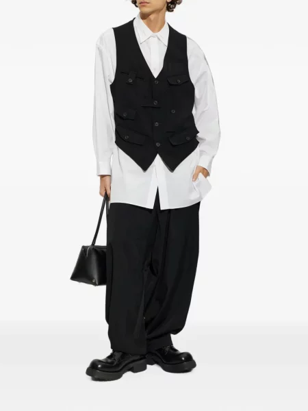 Вълнен елек Yohji Yamamoto черно