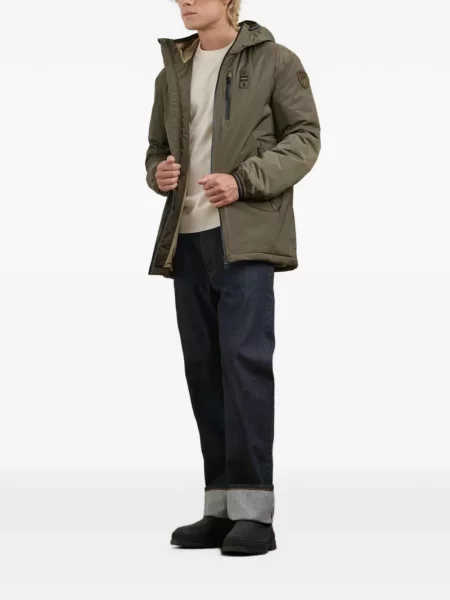Palton Blauer cu glugă verde