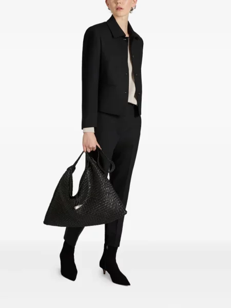 Vilnonės kelnės Slowear juoda