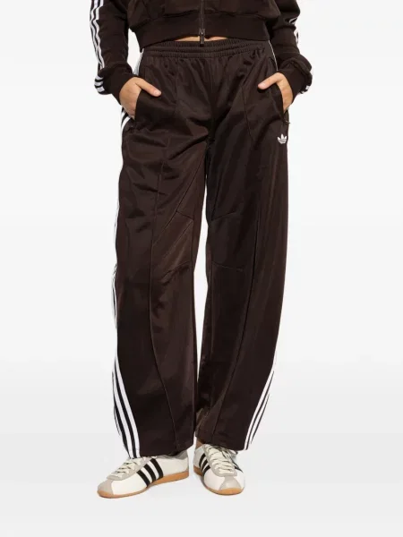 Τρέξιμο παντελόνι Adidas με κορδόνι με βολάν μαύρο