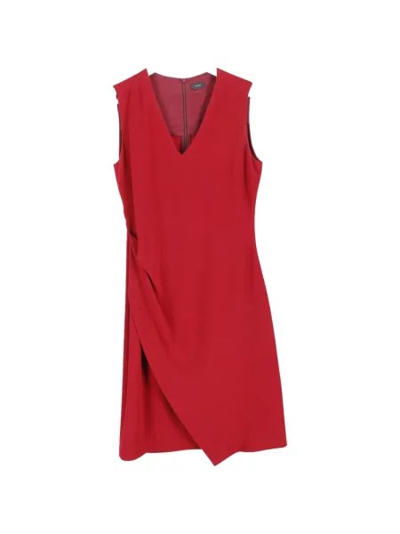 Rochie mini Joseph fără mâneci drapată de costum roșu