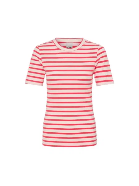 Koszulka Ichi w paski czerwona