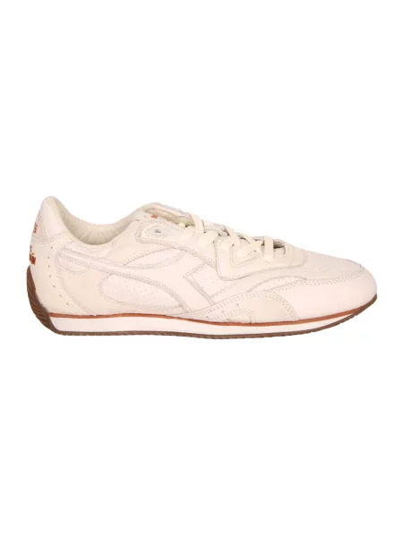 Sneakersy Diadora skórzane z przetarciami białe