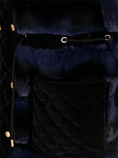 Palton de blană Fendi albastru
