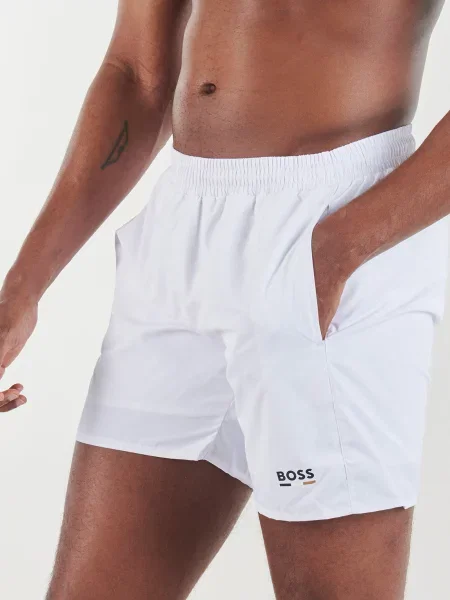 BOSS Úszónadrág Swordfish Világos bézs fehér