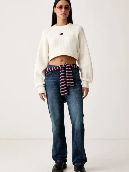 Pulover Tommy Hilfiger de lână bej