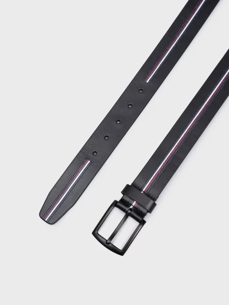 Кожаный ремень Tommy Hilfiger синий