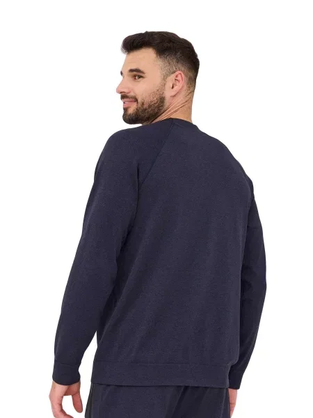 Bluza wełniana Brubeck OUTDOOR MERINO niebieska